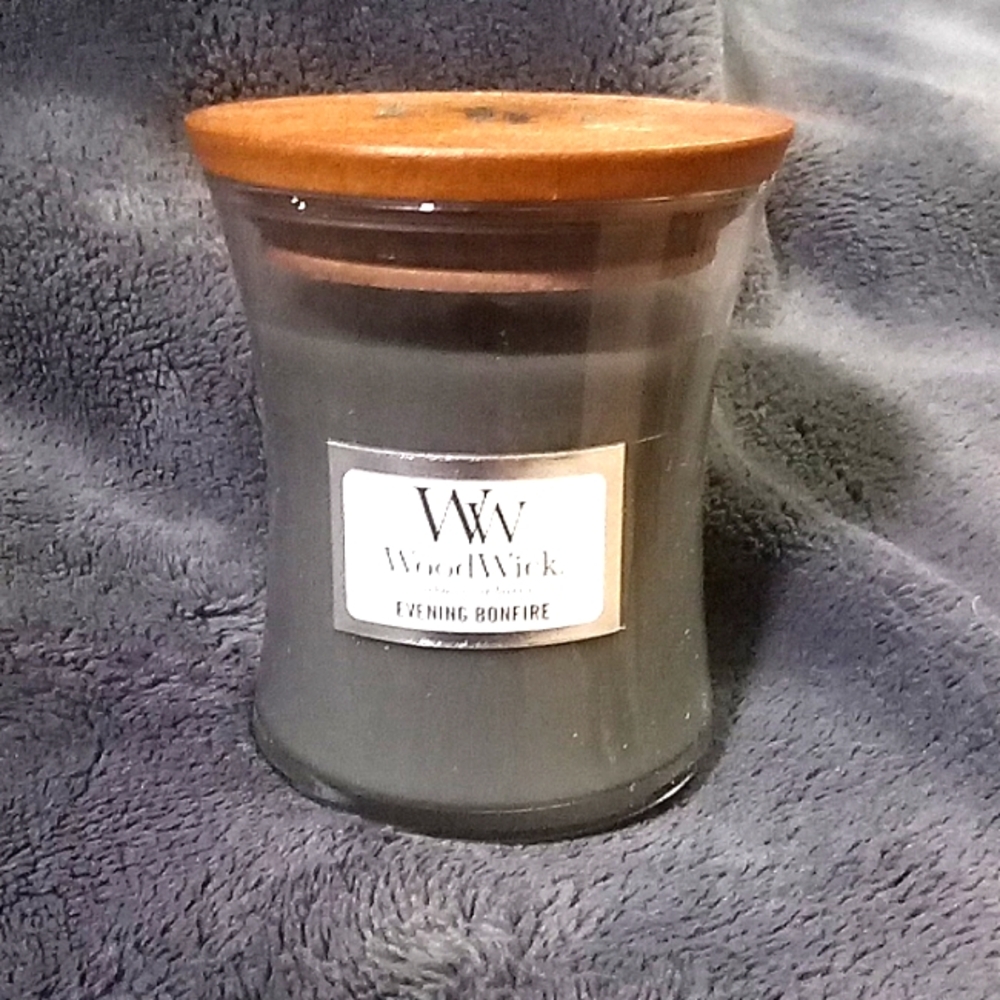 Evening Bonfire Woodwick Mini 3oz Candle New